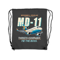 Thumbnail for McDonnell Douglas MD-11 - Drawstring Bag - Cartoon - Gray