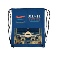 Thumbnail for McDonnell Douglas MD-11 - Drawstring Bag - Classic - Blue