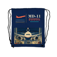 Thumbnail for McDonnell Douglas MD-11 - Drawstring Bag - Classic - Dark Blue