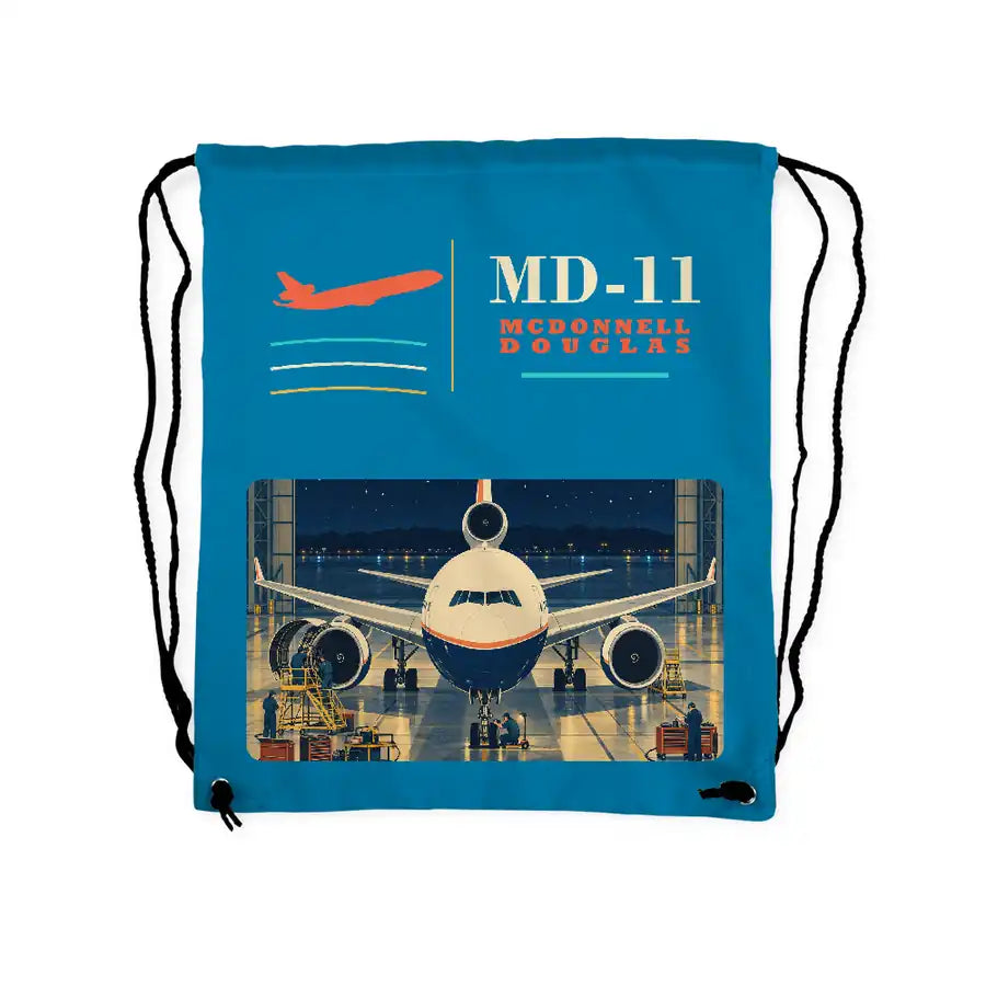 McDonnell Douglas MD-11 - Drawstring Bag - Classic - Light Blue