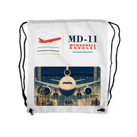 Thumbnail for McDonnell Douglas MD-11 - Drawstring Bag - Classic - White