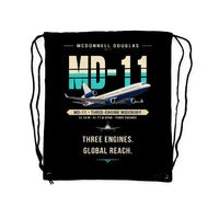 Thumbnail for McDonnell Douglas MD-11 - Drawstring Bag - Original - Black