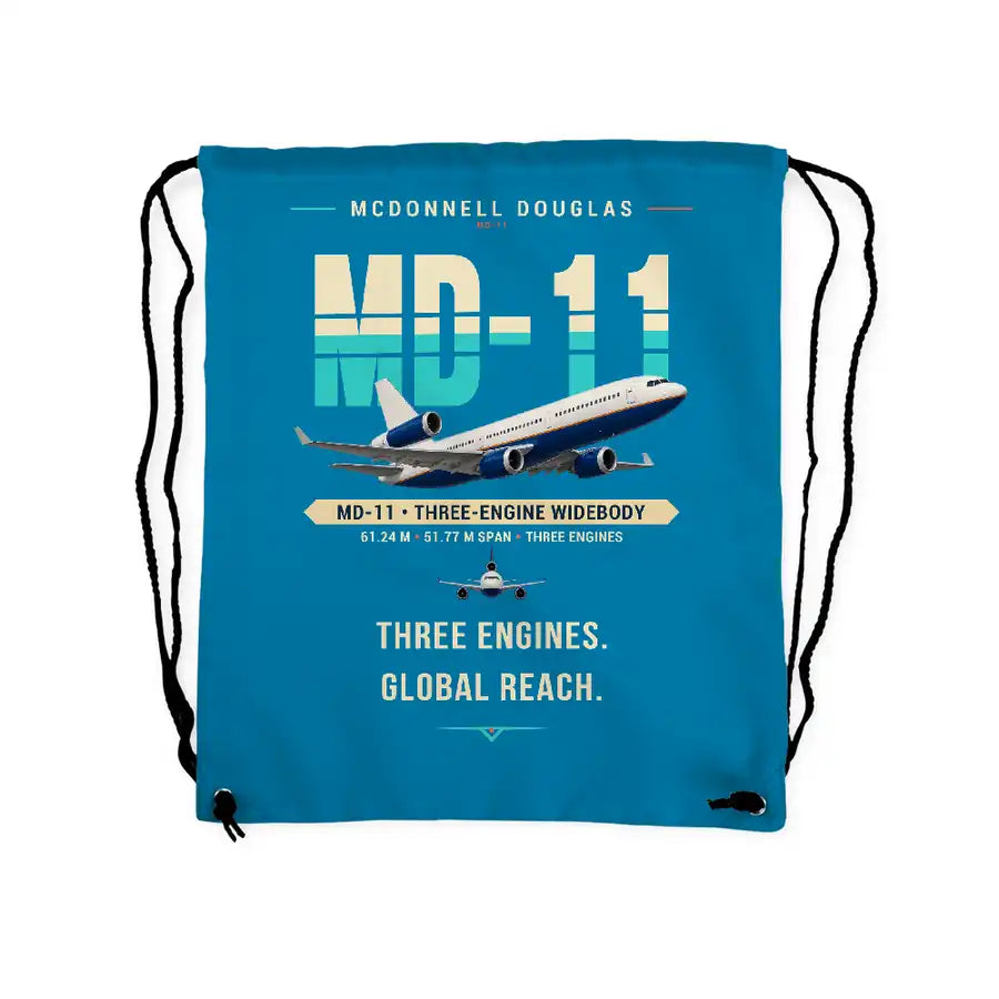 McDonnell Douglas MD-11 - Drawstring Bag - Original - Light Blue