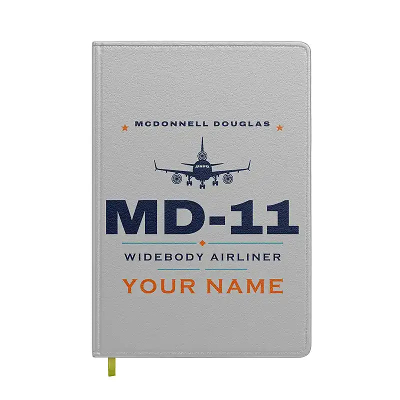 McDonnell Douglas MD-11 - Heritage + Name - Notebook - Light Gray
