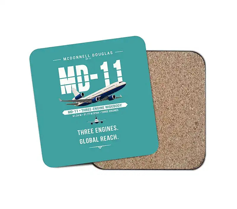McDonnell Douglas MD-11 - Original - Coaster - Turquoise