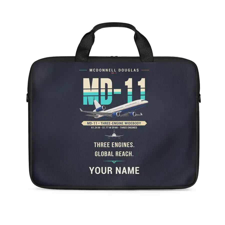 McDonnell Douglas MD-11 - Original + Name - Laptop Bag
