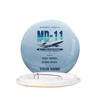Thumbnail for McDonnell Douglas MD-11 - Original + Name - Pin - Light Blue