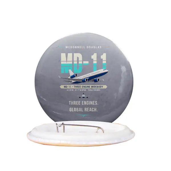 McDonnell Douglas MD-11 - Original - Pin - Gray
