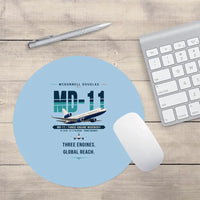 Thumbnail for McDonnell Douglas MD-11 - Original - Round Mouse Pad - Light Blue