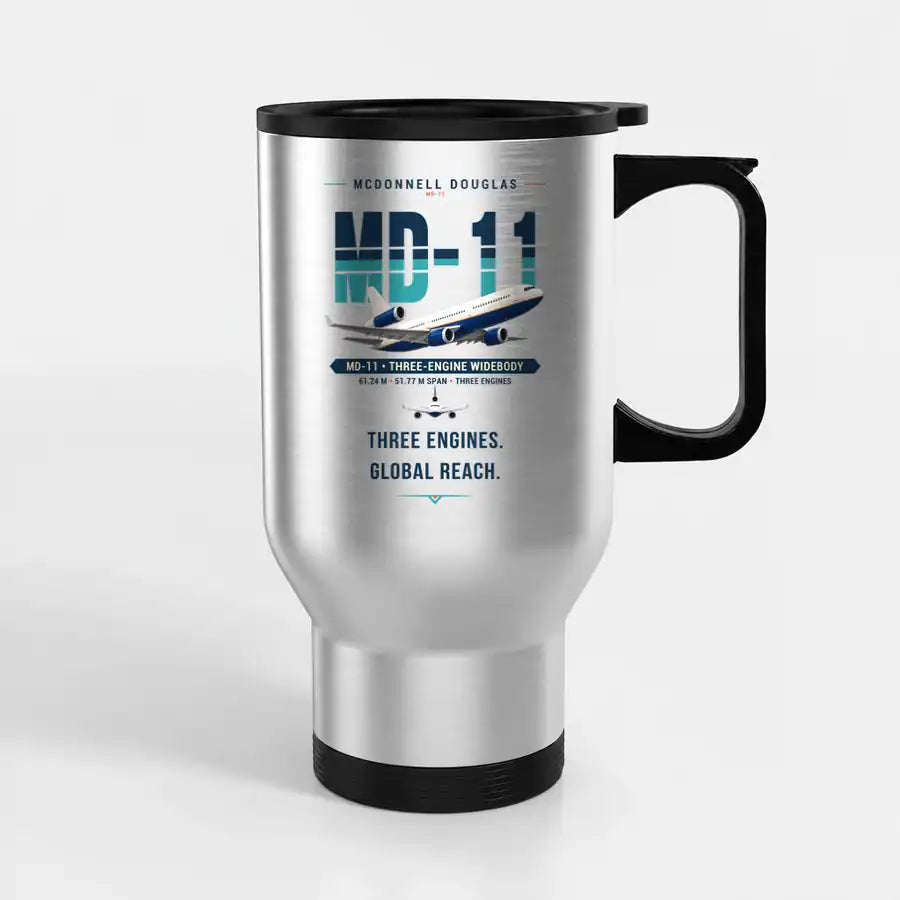 McDonnell Douglas MD-11 - Original - Stainless Steel with Holder - Silver