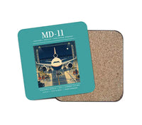 Thumbnail for McDonnell Douglas MD-11 - Poster - Coaster - Turquoise