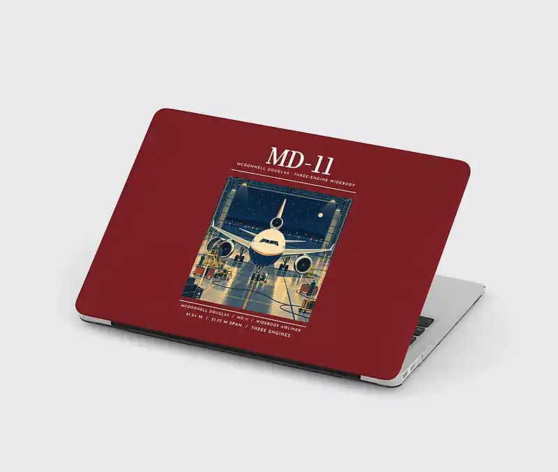McDonnell Douglas MD-11 - Poster - MacBook Case - Dark Red