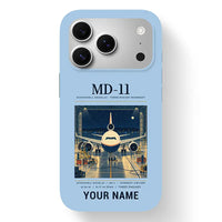Thumbnail for McDonnell Douglas MD-11 - Poster + Name - MagSafe iPhone 17 Pro - Light Blue
