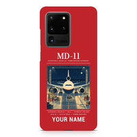 Thumbnail for McDonnell Douglas MD-11 - Poster + Name - Samsung Case - Red