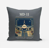 Thumbnail for McDonnell Douglas MD-11 - Poster - Pillow - Gray