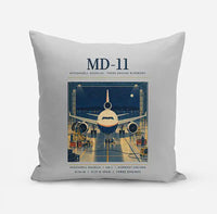 Thumbnail for McDonnell Douglas MD-11 - Poster - Pillow - Light Gray