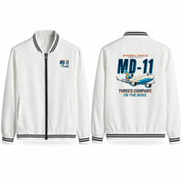 Thumbnail for McDonnell Douglas MD-11 Stylish Jackets - Baseball Collar - Cartoon - White