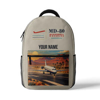 Thumbnail for McDonnell Douglas MD-80 - 3D Backpack - Beige + Name
