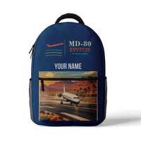 Thumbnail for McDonnell Douglas MD-80 - 3D Backpack - Blue + Name