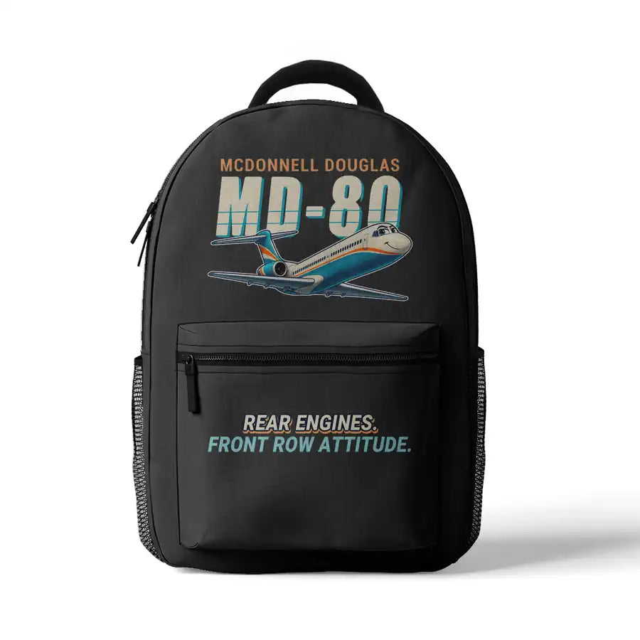 McDonnell Douglas MD-80 - 3D Backpack - Cartoon - Gray