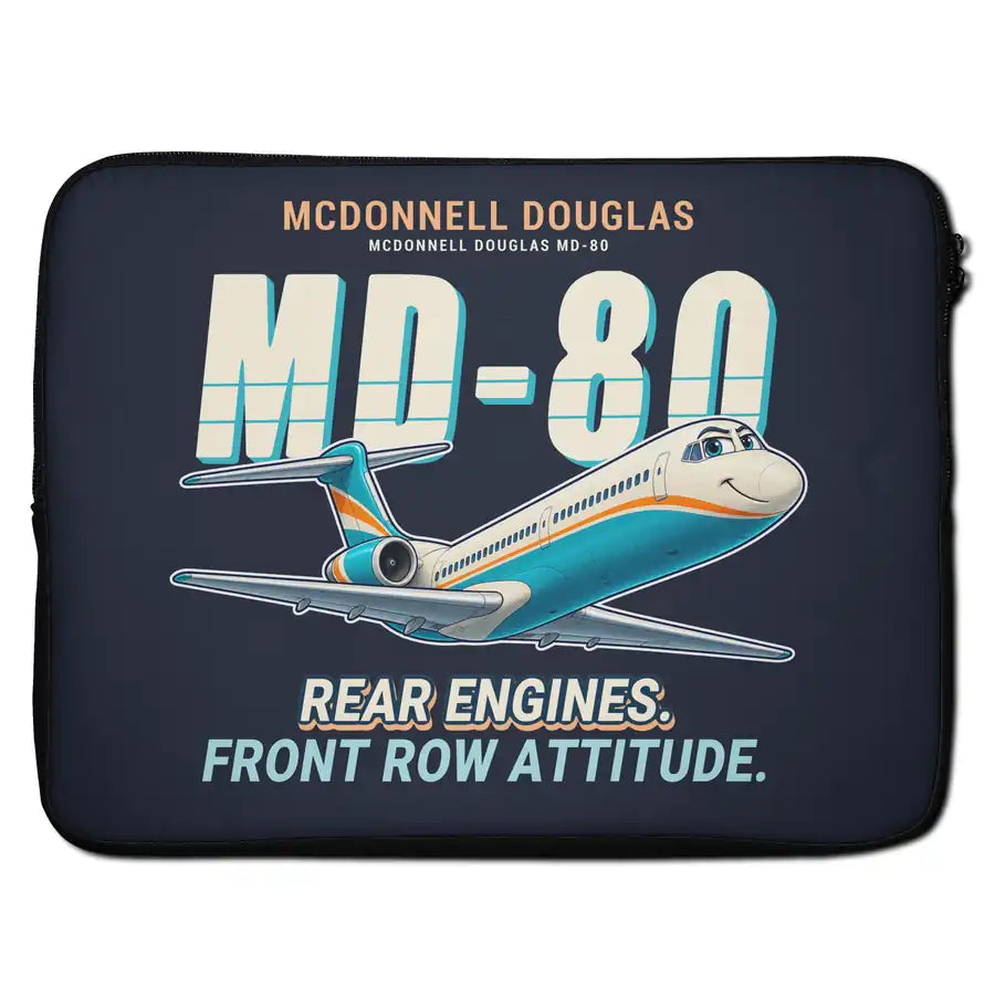 McDonnell Douglas MD-80 - Cartoon - Laptop Sleeve