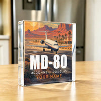 Thumbnail for McDonnell Douglas MD-80 - Crystal Ornament - 3D + Name - Kitchen