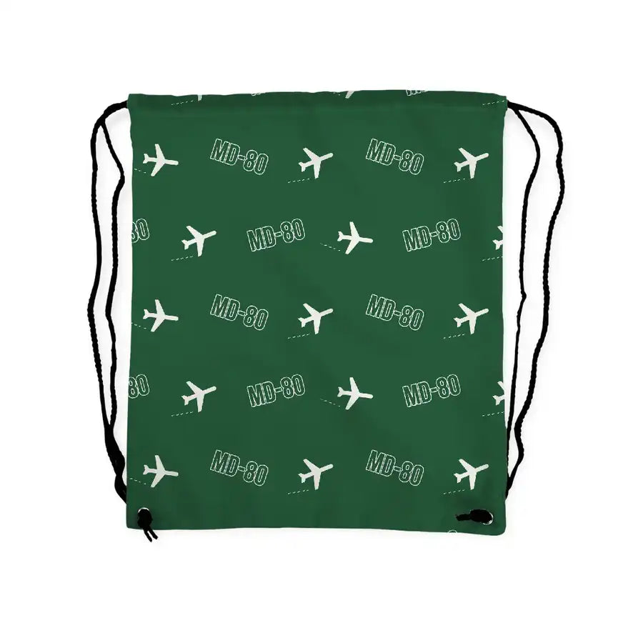 McDonnell Douglas MD-80 - Drawstring Bag - 3D Pattern - Green
