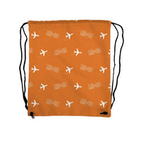 Thumbnail for McDonnell Douglas MD-80 - Drawstring Bag - 3D Pattern - Orange