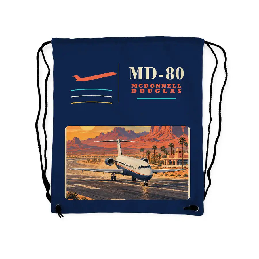 McDonnell Douglas MD-80 - Drawstring Bag - Classic - Dark Blue