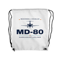 Thumbnail for McDonnell Douglas MD-80 - Drawstring Bag - Heritage - White