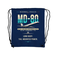 Thumbnail for McDonnell Douglas MD-80 - Drawstring Bag - Original - Dark Blue