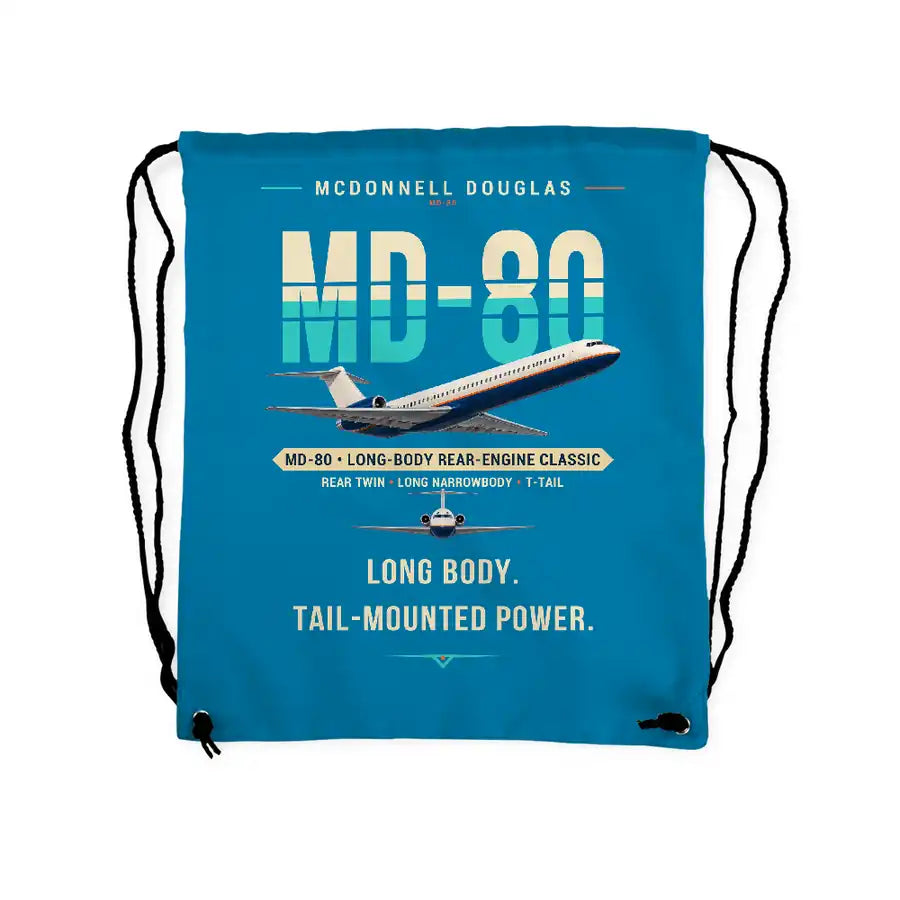 McDonnell Douglas MD-80 - Drawstring Bag - Original - Light Blue