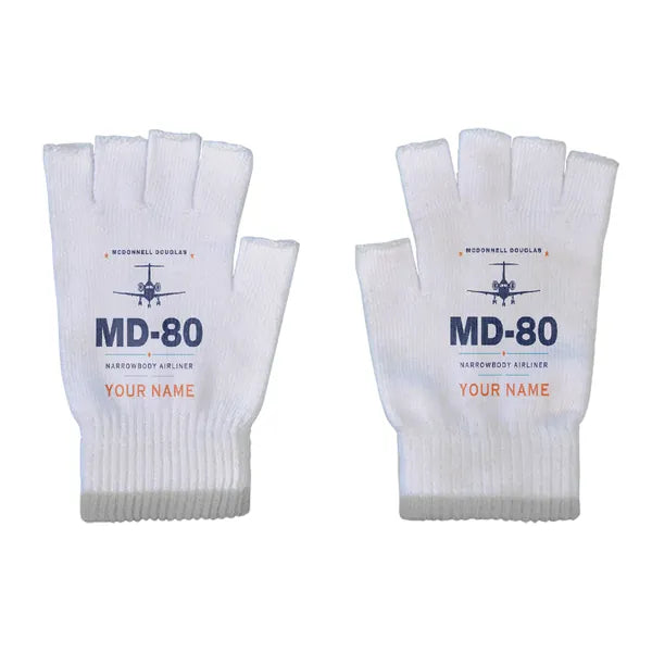 McDonnell Douglas MD-80 - Gloves - Cut - Heritage + Name - Light Gray