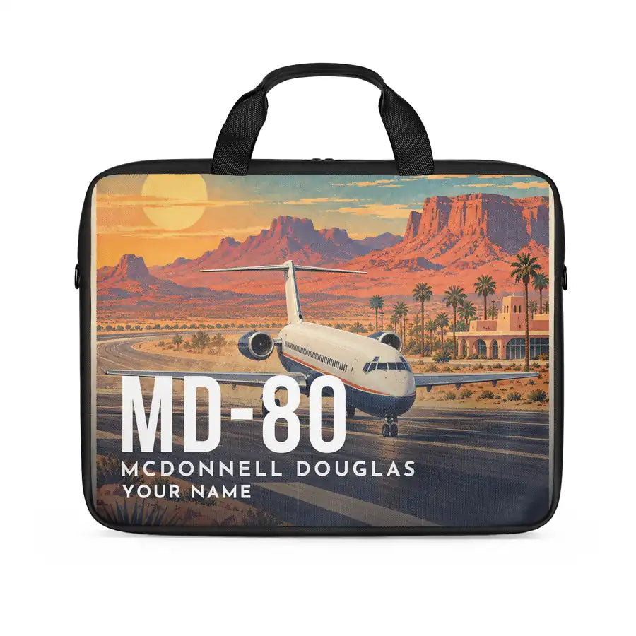 McDonnell Douglas MD-80 - Laptop Bag + Name