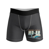 Thumbnail for McDonnell Douglas MD-80 - Men Boxers - Cartoon - Black
