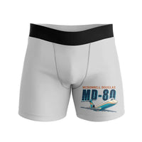 Thumbnail for McDonnell Douglas MD-80 - Men Boxers - Cartoon - Light Gray