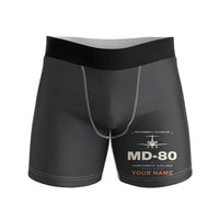 Thumbnail for McDonnell Douglas MD-80 - Men Boxers - Heritage + Name - Black