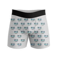 Thumbnail for McDonnell Douglas MD-80 - Men Boxers - Original Pattern - Light Gray