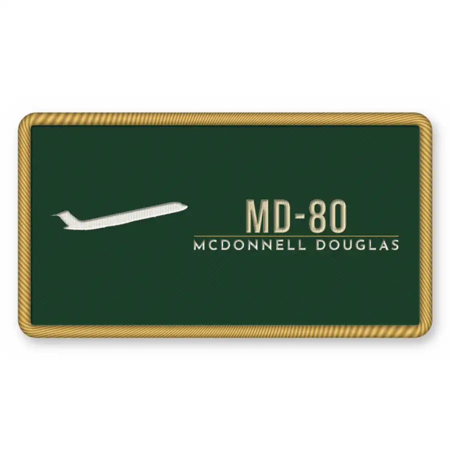 McDonnell Douglas MD-80 Patches - Rectangle - Forest Gold
