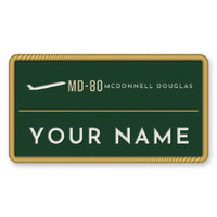Thumbnail for McDonnell Douglas MD-80 Patches - Rectangle + Name - Forest Gold