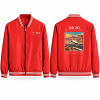 Thumbnail for McDonnell Douglas MD-80 Stylish Jackets - Baseball Collar - Poster - Red