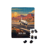Thumbnail for McDonnell Douglas MD-80 - Vertical + Text - Canvas Puzzle