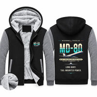 Thumbnail for McDonnell Douglas MD-80 Zipped Sweatshirts - Original - Black & Gray