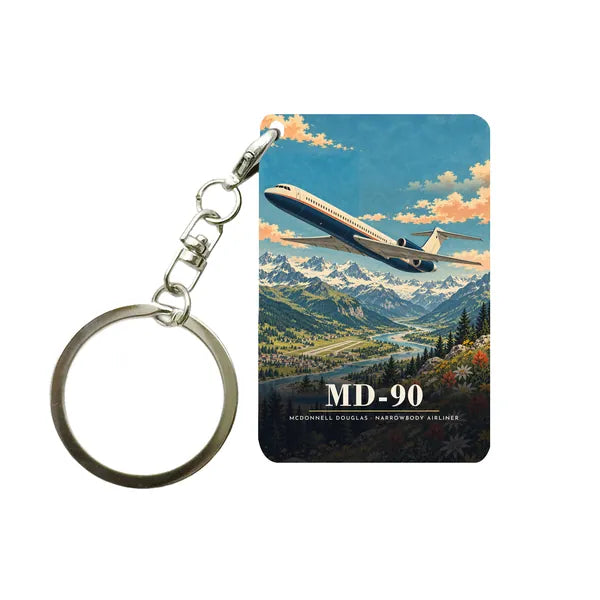 McDonnell Douglas MD-90 - 3D - Key Chain - Full Print