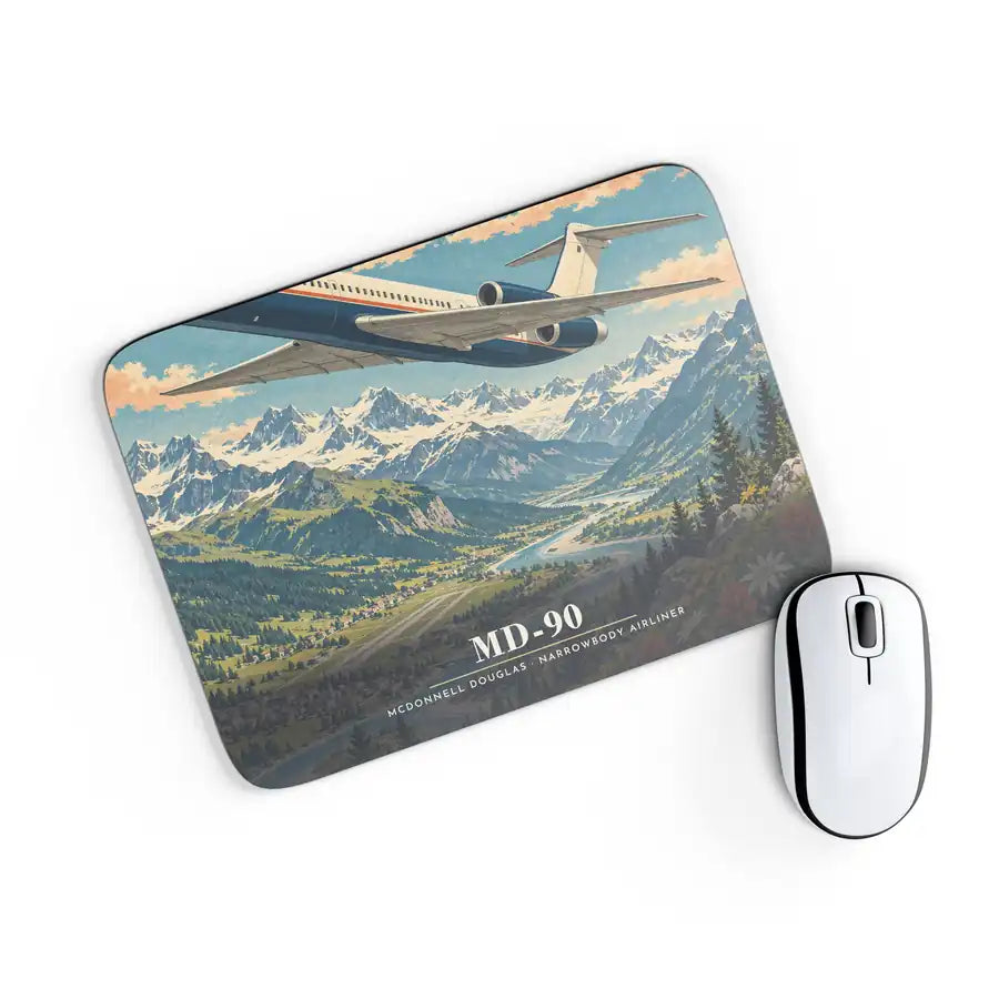 McDonnell Douglas MD-90 - 3D - Mouse Pad - Full Print