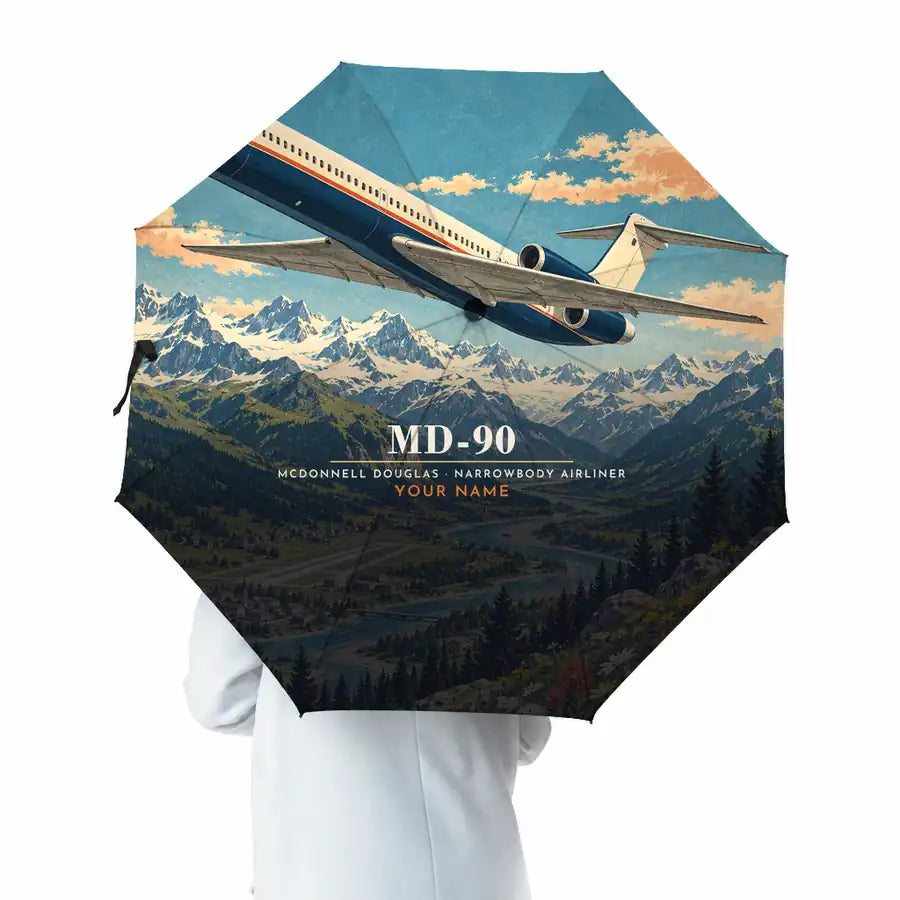 McDonnell Douglas MD-90 - 3D + Name - Umbrella