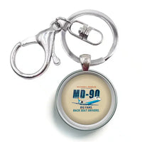 Thumbnail for McDonnell Douglas MD-90 - Cartoon - Circle Key Chain - Beige