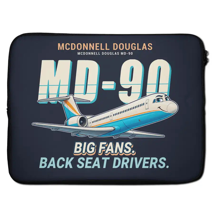 McDonnell Douglas MD-90 - Cartoon - Laptop Sleeve