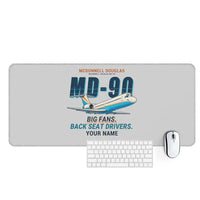 Thumbnail for McDonnell Douglas MD-90 - Cartoon + Name - Desk Mat - Light Gray