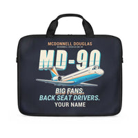 Thumbnail for McDonnell Douglas MD-90 - Cartoon + Name - Laptop Bag